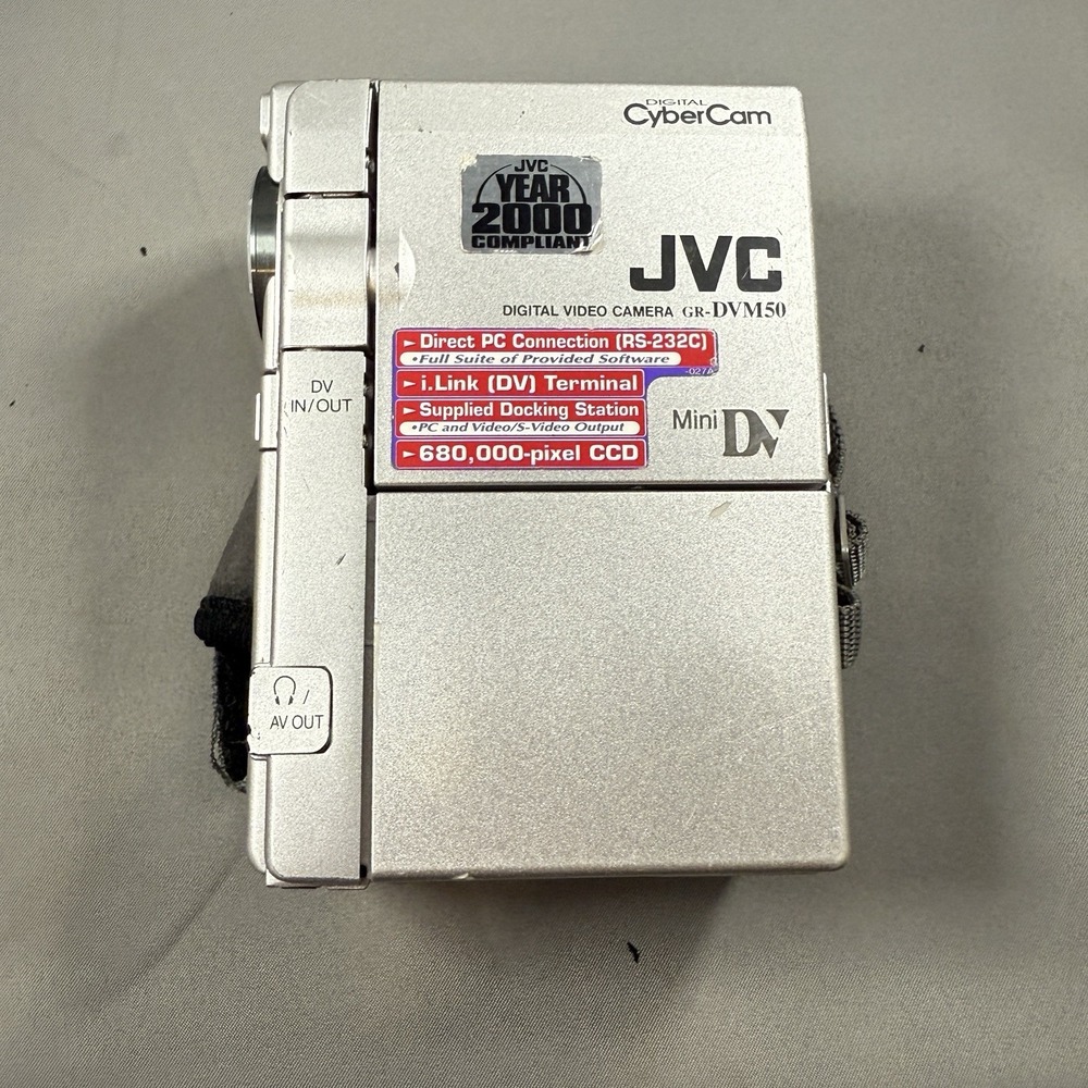 JVC GR-DVM50‎ MiniDV Digital Video Camera CyberCam VTG Camcorder Untested Parts